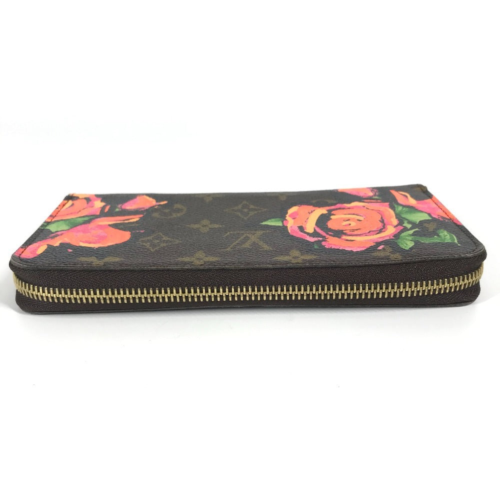 LOUIS VUITTON Long Wallet Purse M93759 Monogram canvas pink Monogram Rose Stephen Sprouse Zippy wallet