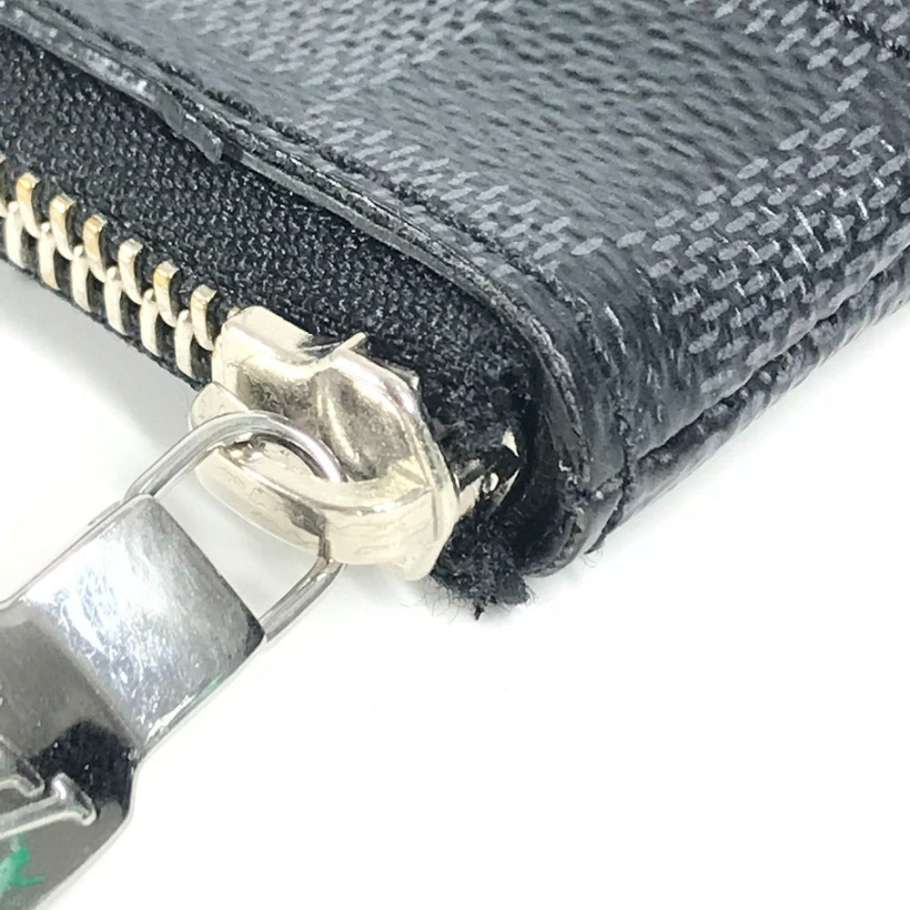 LOUIS VUITTON Clutch bag N60502 Damier Infini Leather , Damier Graphite Canvas black Damier Infinie Graphite Pochette To Go