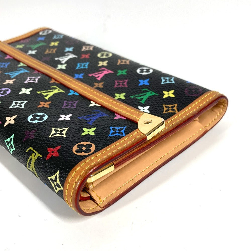 LOUIS VUITTON Long Wallet Purse M92658 Monogram multicolor canvas black Monogram multicolor Porte Tresor International