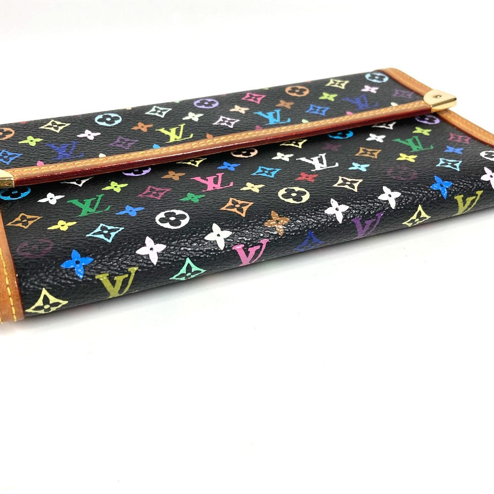 LOUIS VUITTON Long Wallet Purse M92658 Monogram multicolor canvas black Monogram multicolor Porte Tresor International