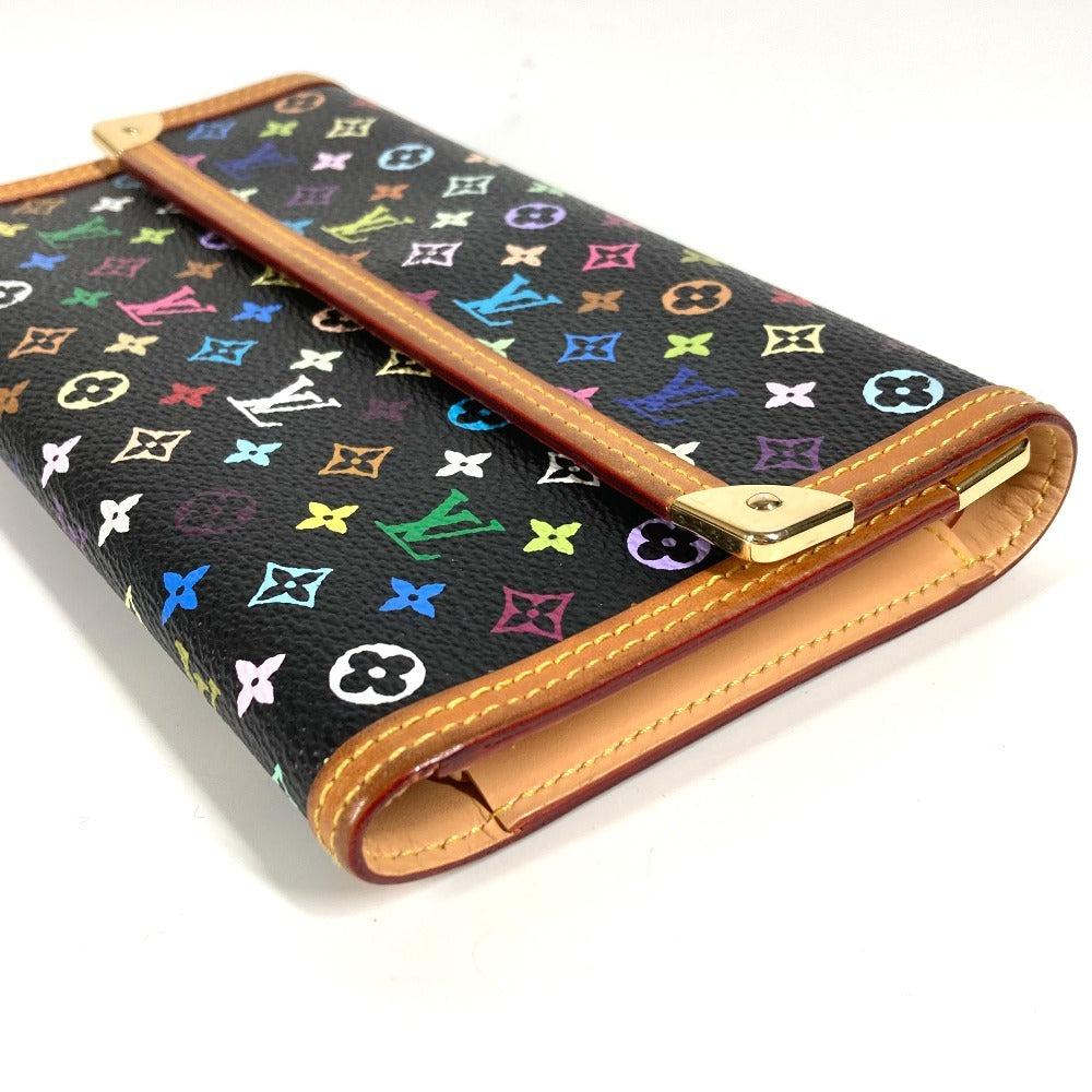 LOUIS VUITTON Long Wallet Purse M92658 Monogram multicolor canvas black Monogram multicolor Porte Tresor International