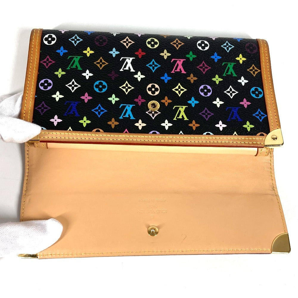 LOUIS VUITTON Long Wallet Purse M92658 Monogram multicolor canvas black Monogram multicolor Porte Tresor International