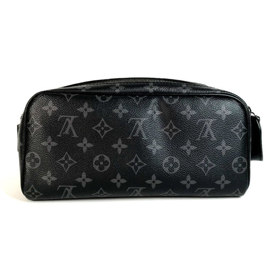LOUIS VUITTON business bag M46354 leather black Monogram Eclipse Dop kit