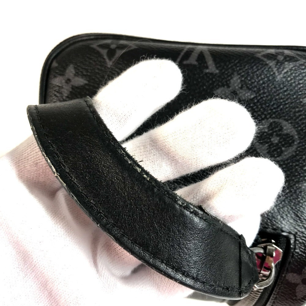 LOUIS VUITTON business bag M46354 leather black Monogram Eclipse Dop kit