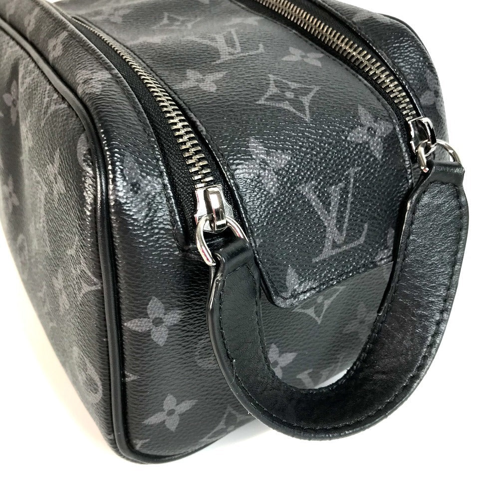 LOUIS VUITTON business bag M46354 leather black Monogram Eclipse Dop kit