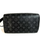 LOUIS VUITTON business bag M46354 leather black Monogram Eclipse Dop kit