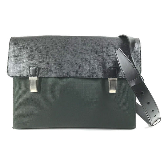 LOUIS VUITTON Shoulder Bag M30882 Nylon canvas, Taiga leather khaki Taiga Saratov GM Saratov GM