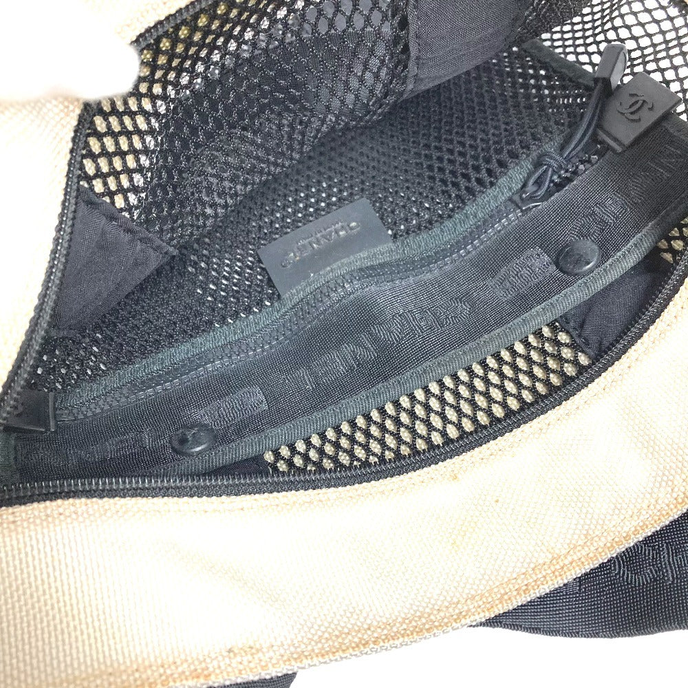 CHANEL Shoulder Bag Nylon black Sports CC COCO Mark logo mesh