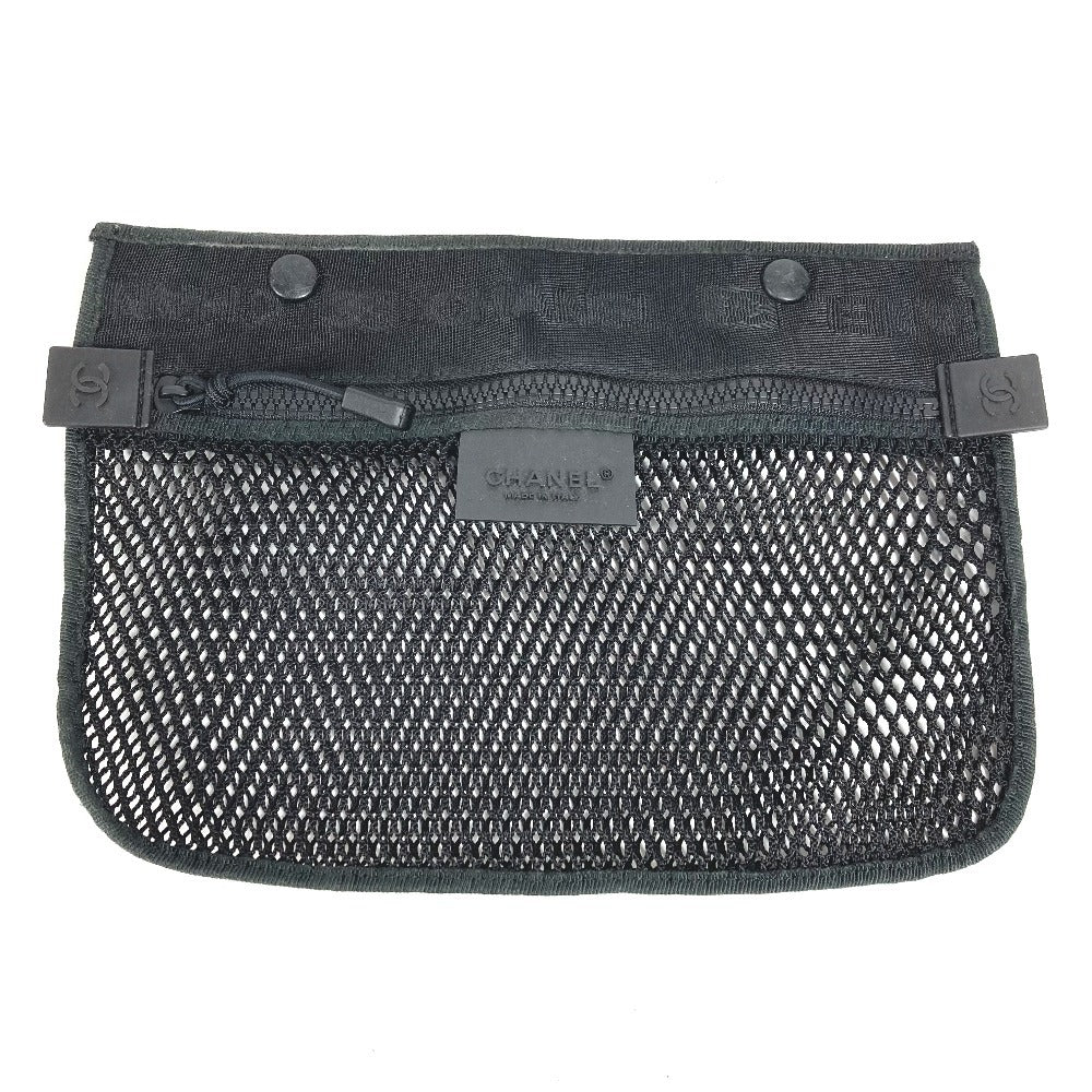 CHANEL Shoulder Bag Nylon black Sports CC COCO Mark logo mesh