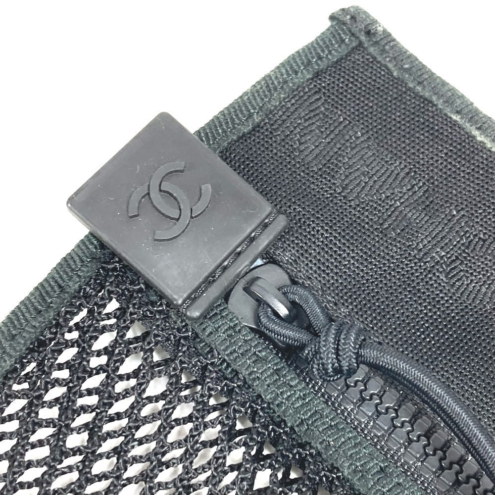 CHANEL Shoulder Bag Nylon black Sports CC COCO Mark logo mesh