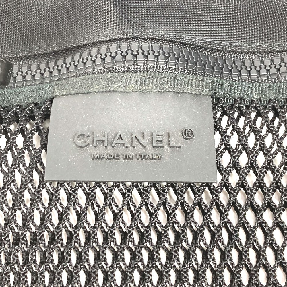 CHANEL Shoulder Bag Nylon black Sports CC COCO Mark logo mesh
