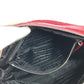 PRADA Shoulder Bag Leather / nylon Red Triangle logo plate