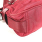 PRADA Shoulder Bag Leather / nylon Red Triangle logo plate
