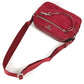 PRADA Shoulder Bag Leather / nylon Red Triangle logo plate