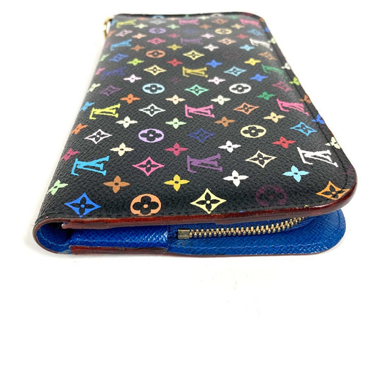 LOUIS VUITTON Long Wallet Purse M60446 Monogram multicolor canvas black Monogram multicolor Portefeuille Ansolit