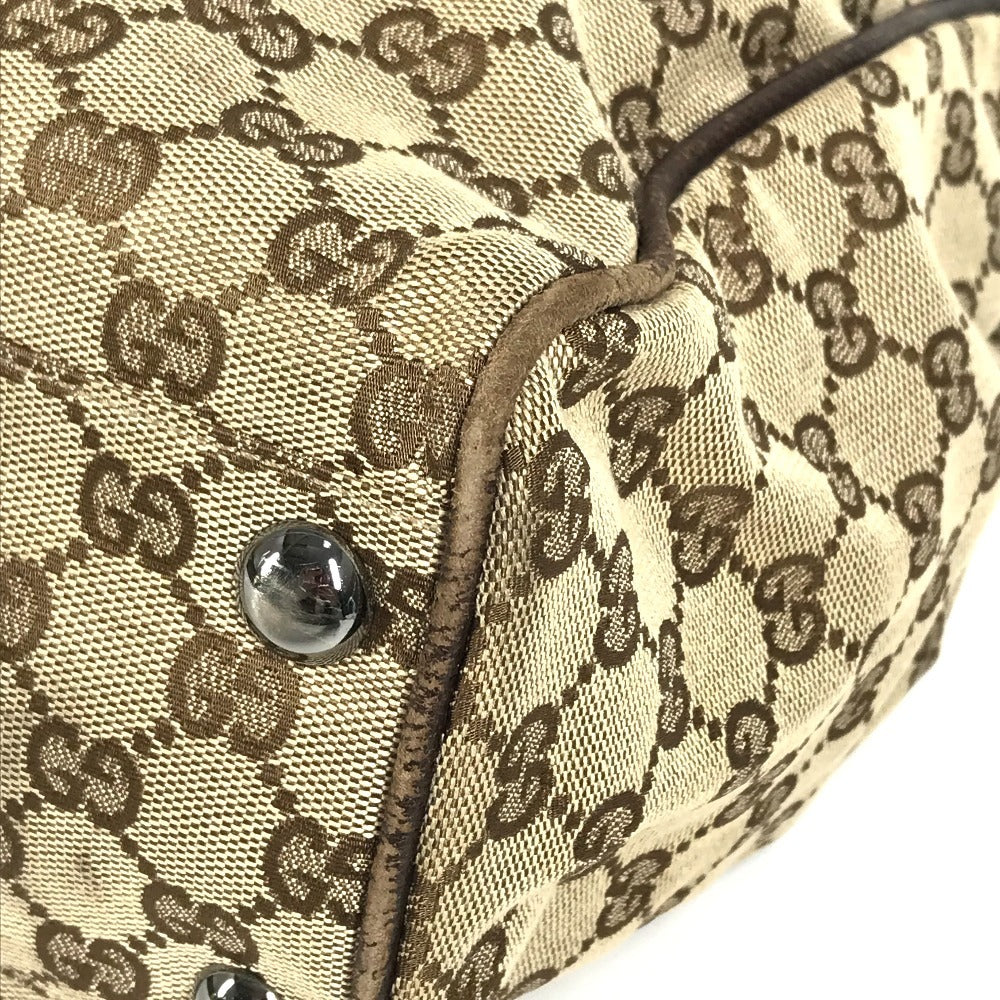 GUCCI Shoulder Bag 152601 GG canvas / leather beige GG logo