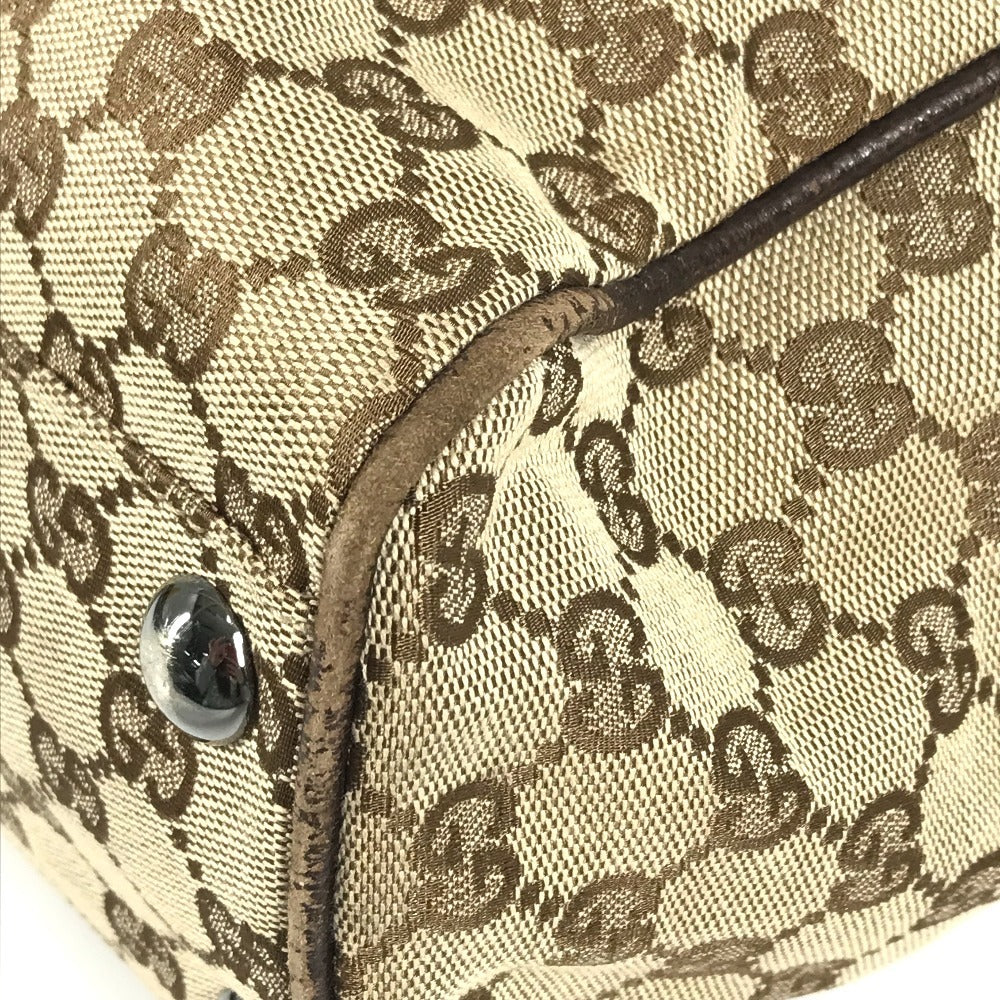 GUCCI Shoulder Bag 152601 GG canvas / leather beige GG logo