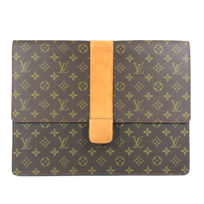 LOUIS VUITTON Clutch bag Monogram canvas Brown Monogram Posh Diplomat Homme
