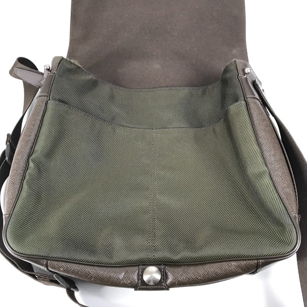 LOUIS VUITTON Shoulder Bag M30148 Taiga Leather, Nylon Brown Taiga Victor