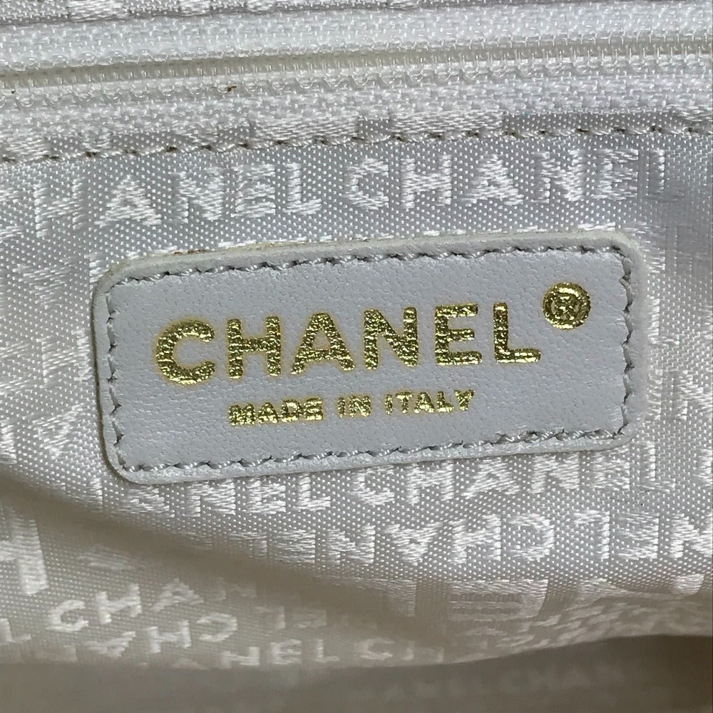 CHANEL Handbag canvas beige CC COCO Mark logo marshmallow