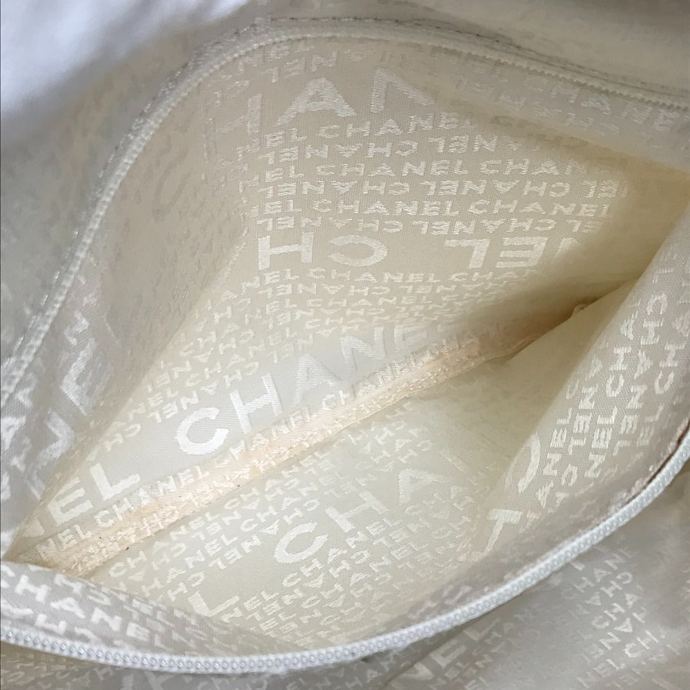 CHANEL Handbag canvas beige CC COCO Mark logo marshmallow