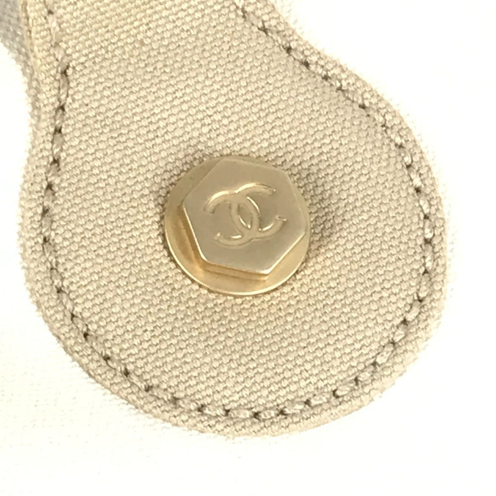 CHANEL Handbag canvas beige CC COCO Mark logo marshmallow