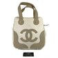 CHANEL Handbag canvas beige CC COCO Mark logo marshmallow