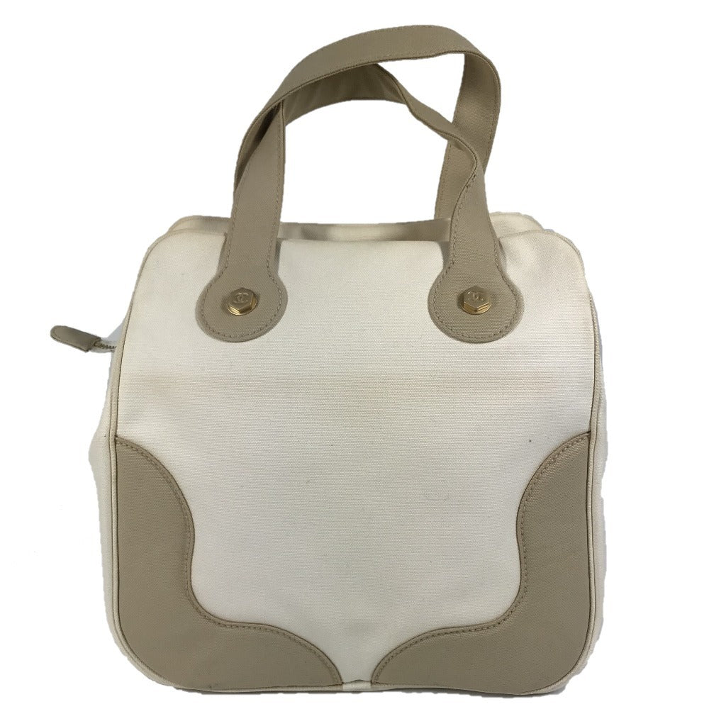 CHANEL Handbag canvas beige CC COCO Mark logo marshmallow