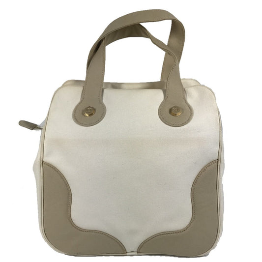 CHANEL Handbag canvas beige CC COCO Mark logo marshmallow