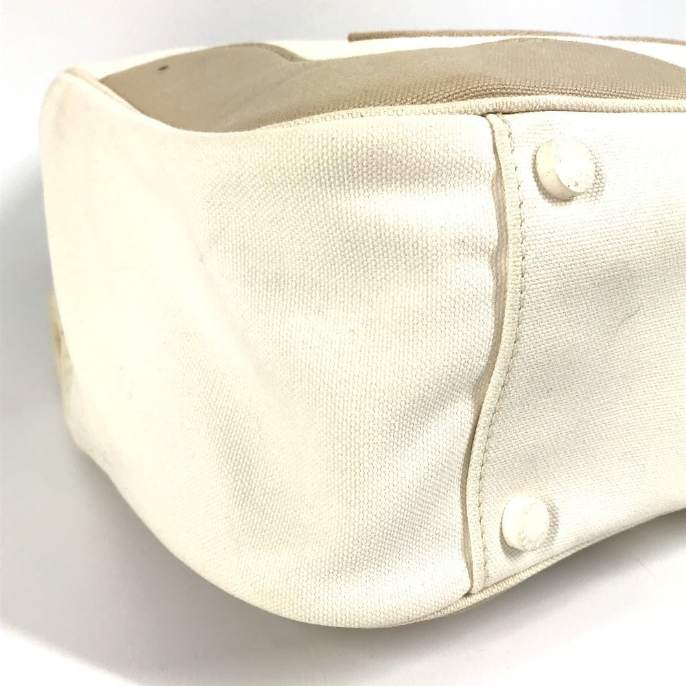 CHANEL Handbag canvas beige CC COCO Mark logo marshmallow