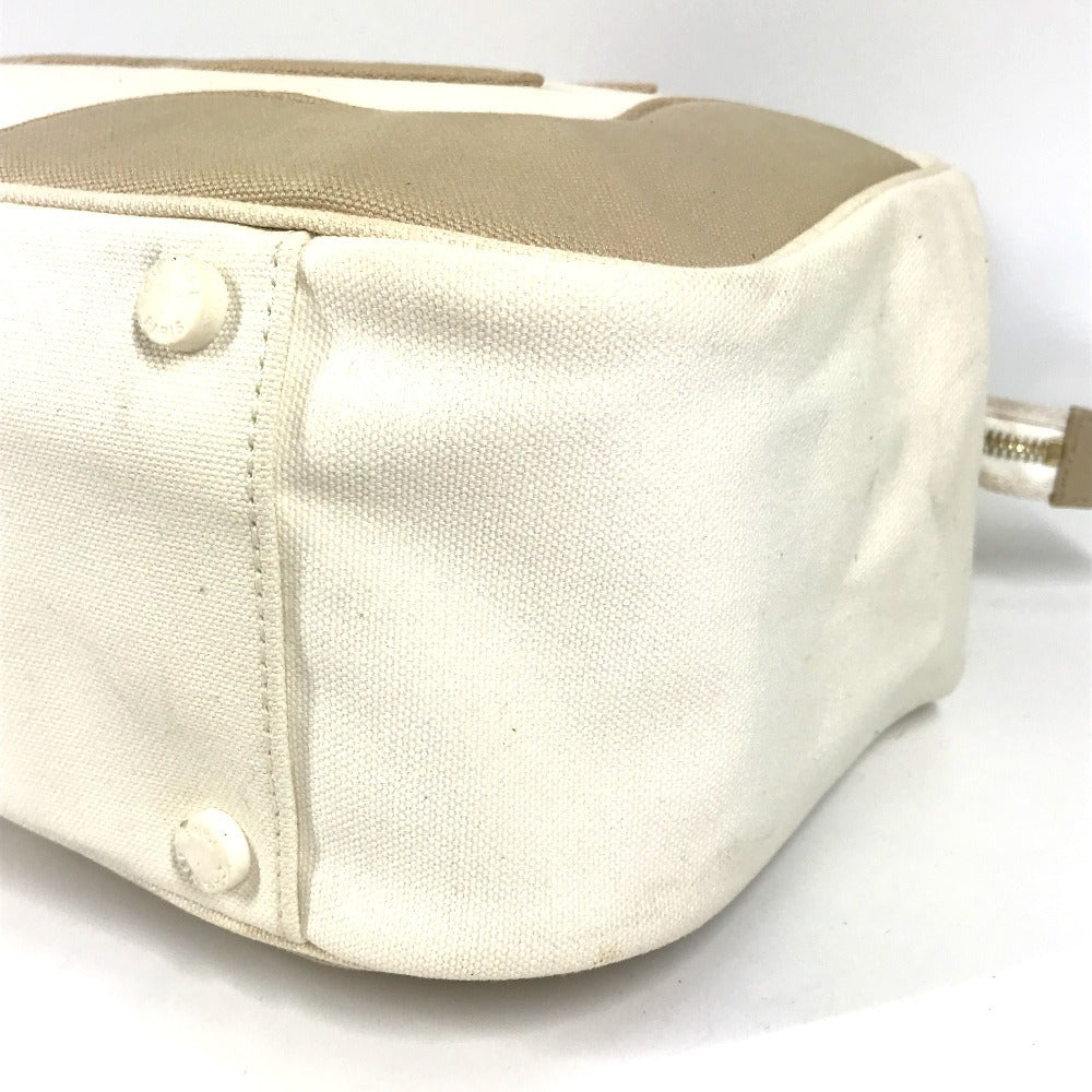 CHANEL Handbag canvas beige CC COCO Mark logo marshmallow