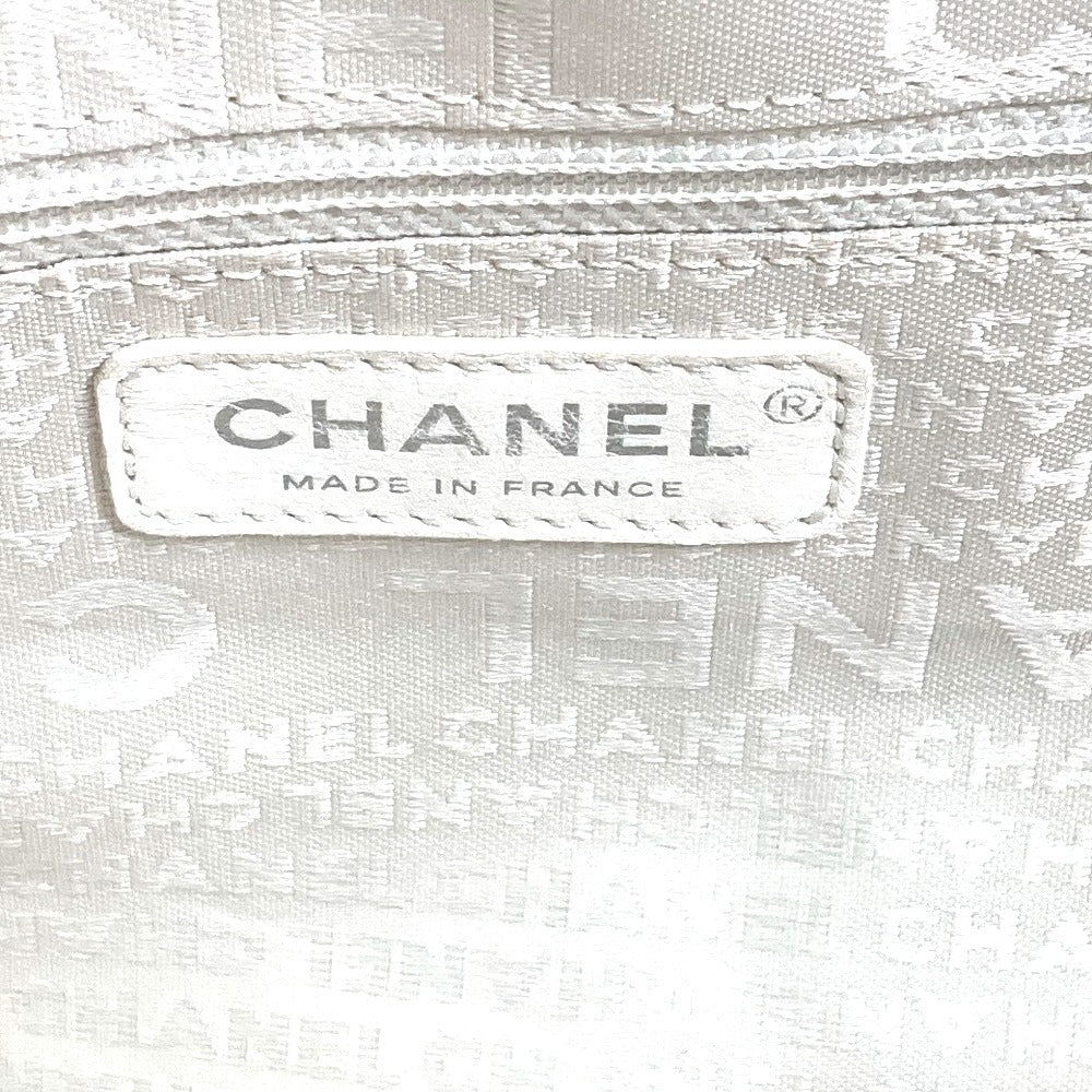 CHANEL Handbag canvas white Arabesque