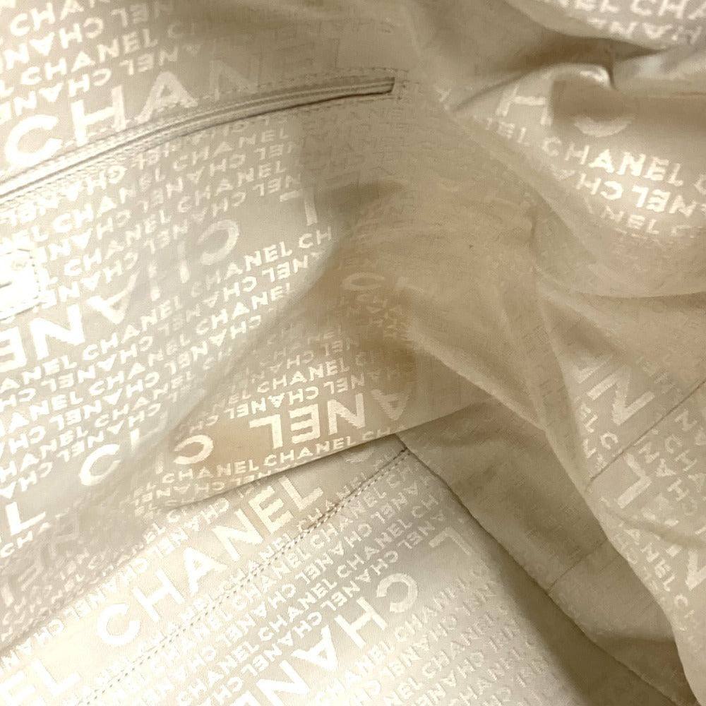 CHANEL Handbag canvas white Arabesque