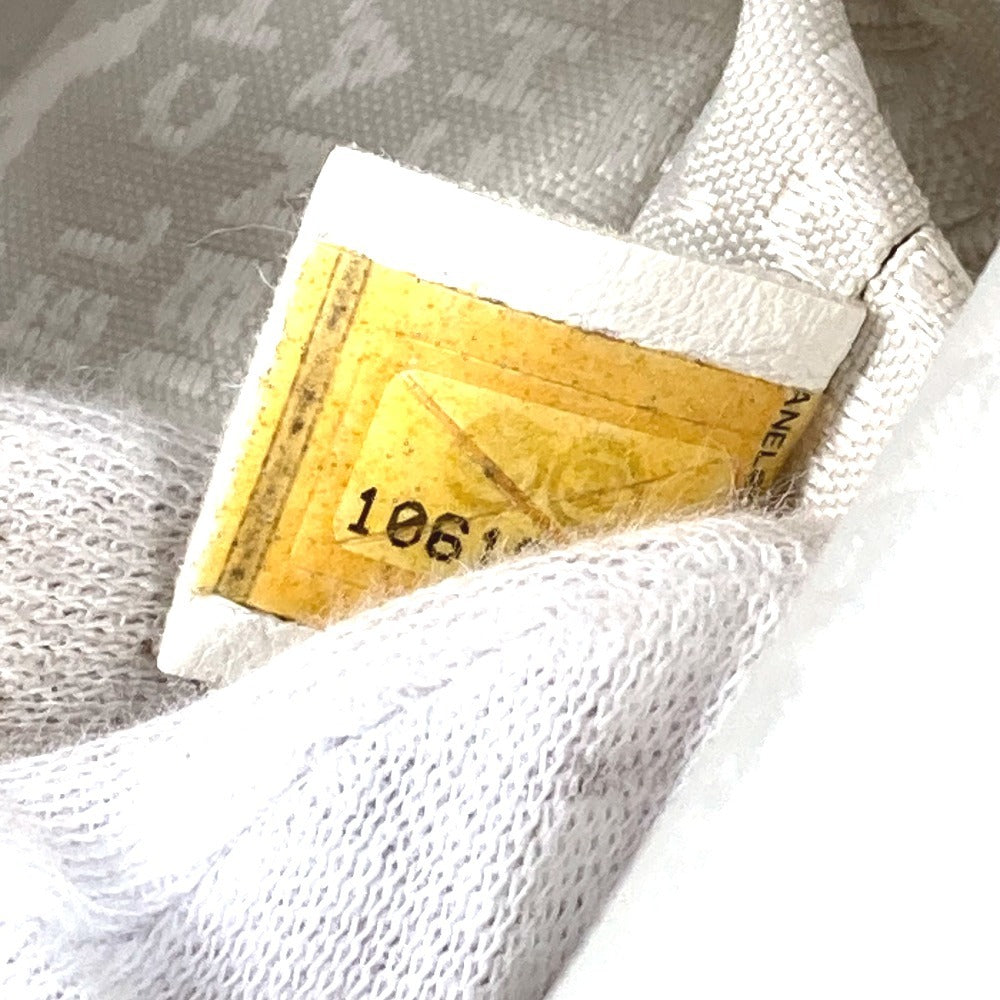 CHANEL Handbag canvas white Arabesque