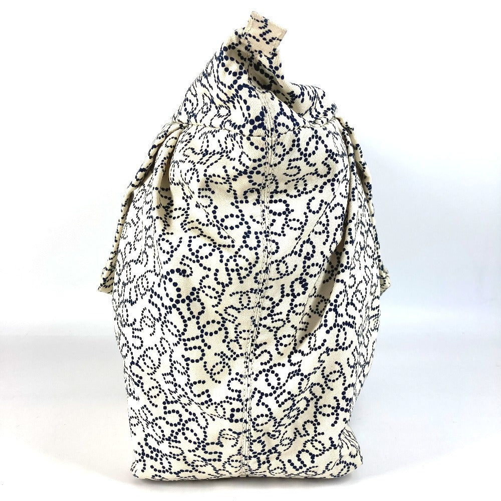 CHANEL Handbag canvas white Arabesque