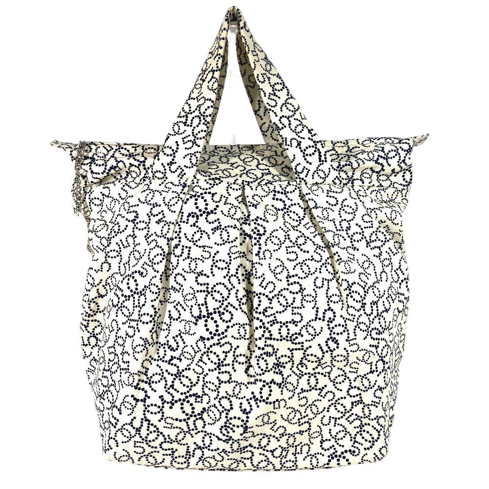 CHANEL Handbag canvas white Arabesque