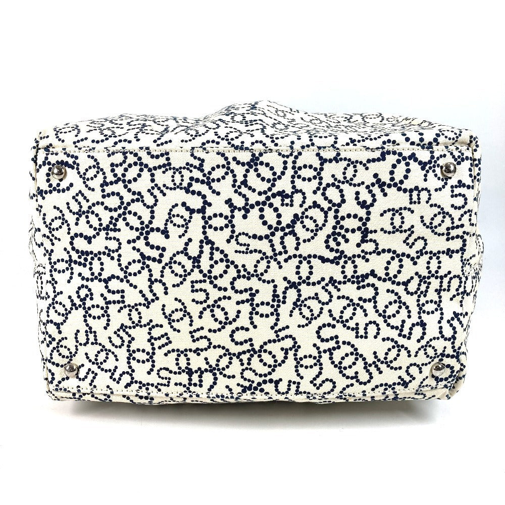 CHANEL Handbag canvas white Arabesque