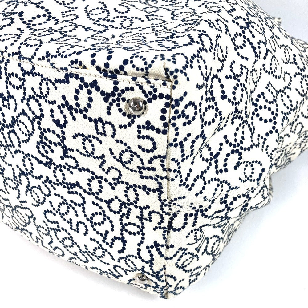 CHANEL Handbag canvas white Arabesque