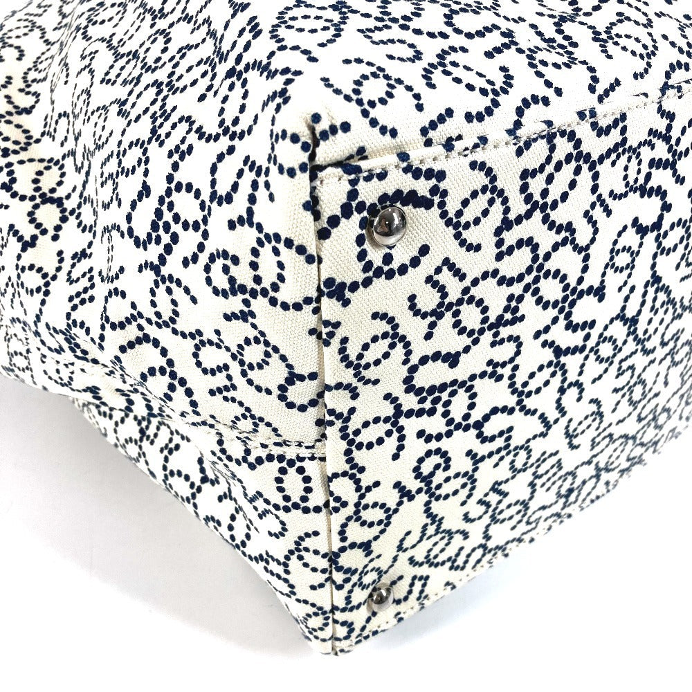 CHANEL Handbag canvas white Arabesque