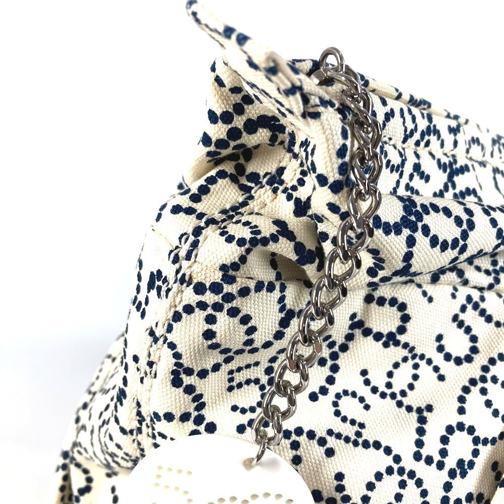 CHANEL Handbag canvas white Arabesque