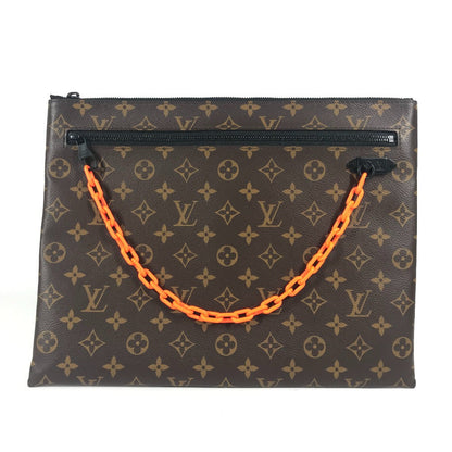 LOUIS VUITTON Clutch bag M44484 Monogram canvas Brown Monogram Solar Powered Ray Pochette A4