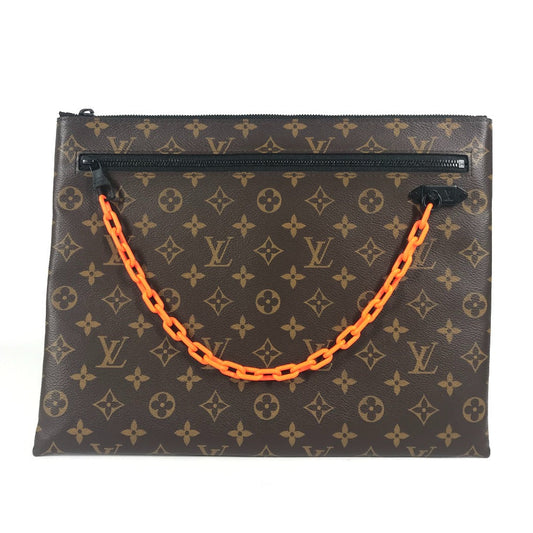 LOUIS VUITTON Clutch bag M44484 Monogram canvas Brown Monogram Solar Powered Ray Pochette A4