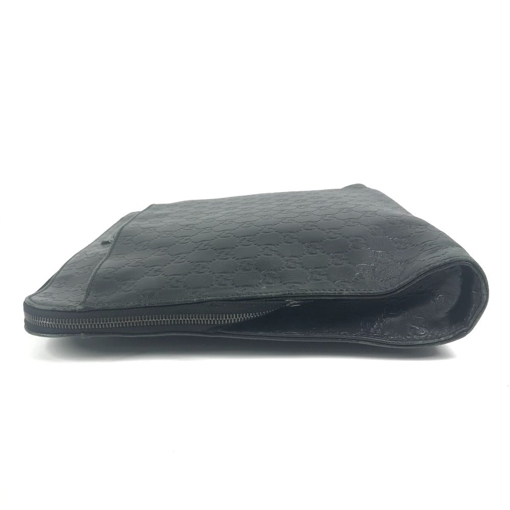 GUCCI Briefcase 152604 Sima leather black Handbag, document bag Guccissima GG logo