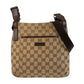 GUCCI GG Monogram Canvas Crossbody Bag Brown