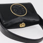 FENDI Hand Bag Leather Black Gold