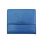 LOUIS VUITTON Bifold Wallet M63485 blue Porte Monnaie Billets Cartes Credit