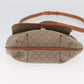 CELINE Macadam Monogram Canvas Shoulder Bag Beige Gold