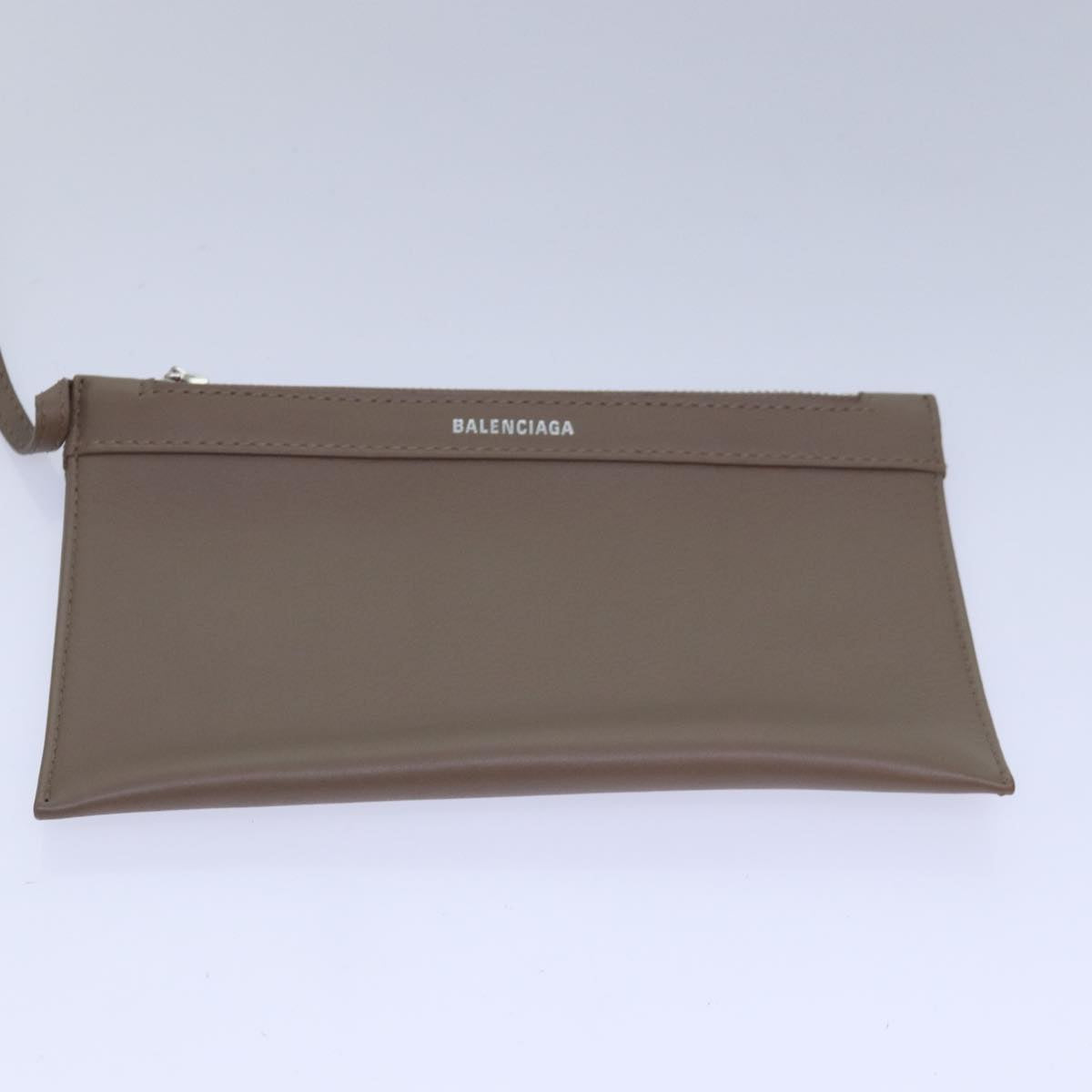 BALENCIAGA Cabas Hand Bag Leather Gray