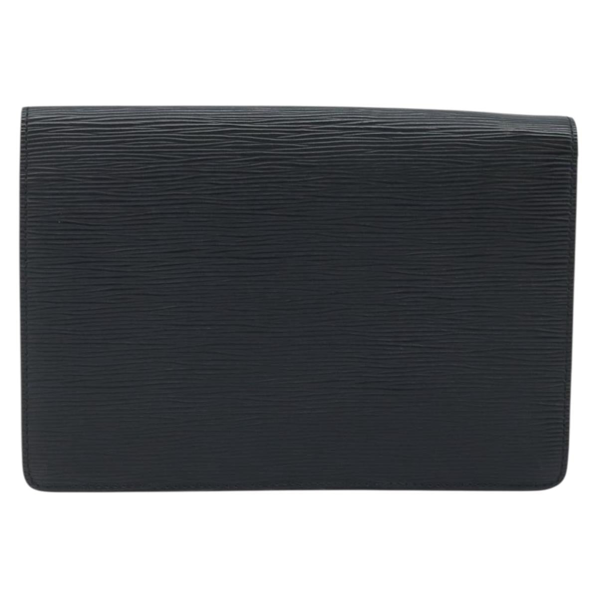 LOUIS VUITTON Dragonne Clutch Bag Epi Series Black Noir