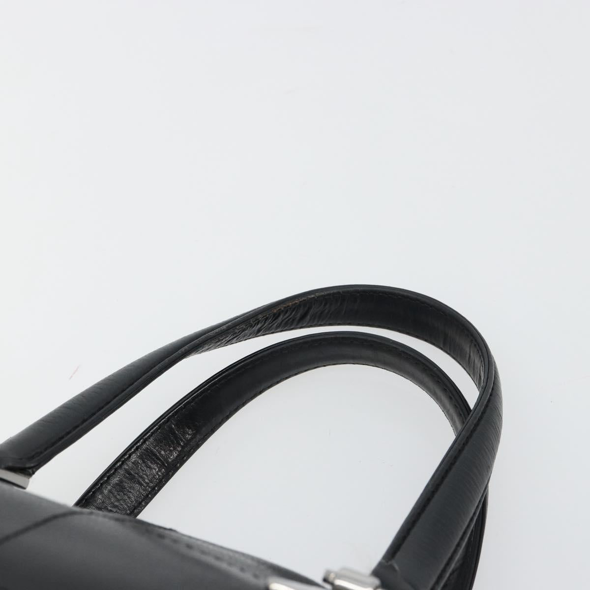 CHANEL Handbag Caviar Skin Black Silver CC